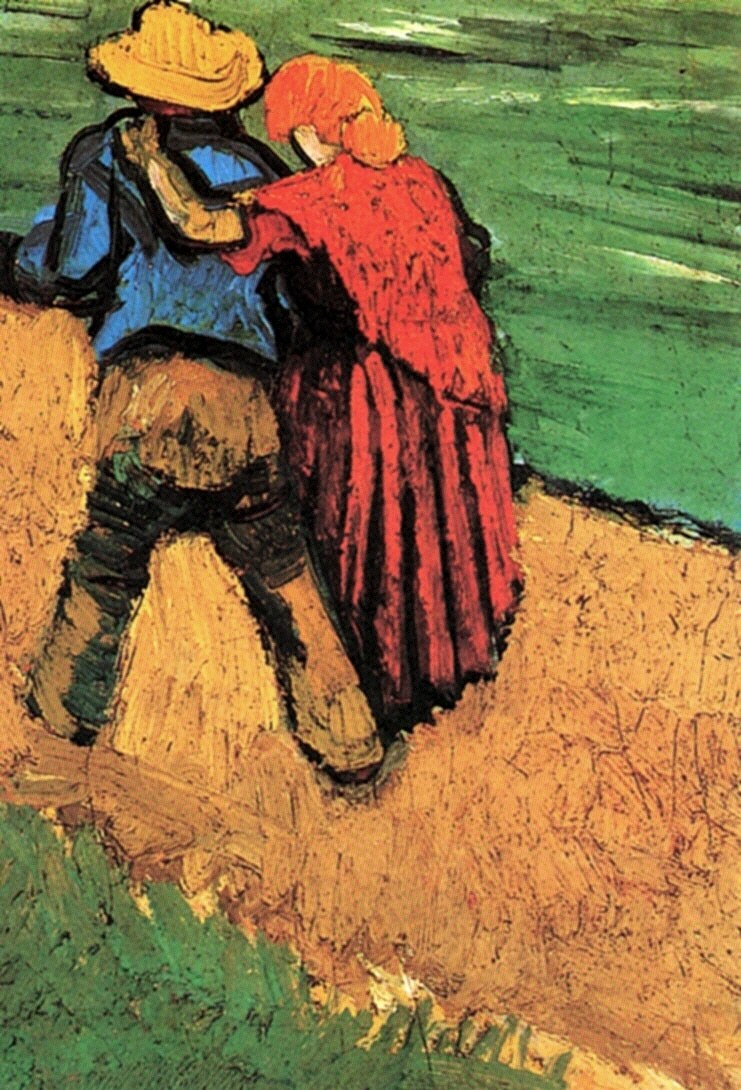 Картина Ван Гога Двое влюбленных. Фрагмент 1888